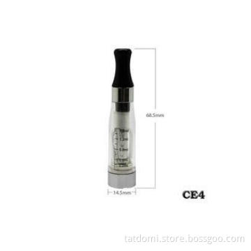 Mini E Cigarette Atomizer / CE4 Silver Ego-T Metal Stainles